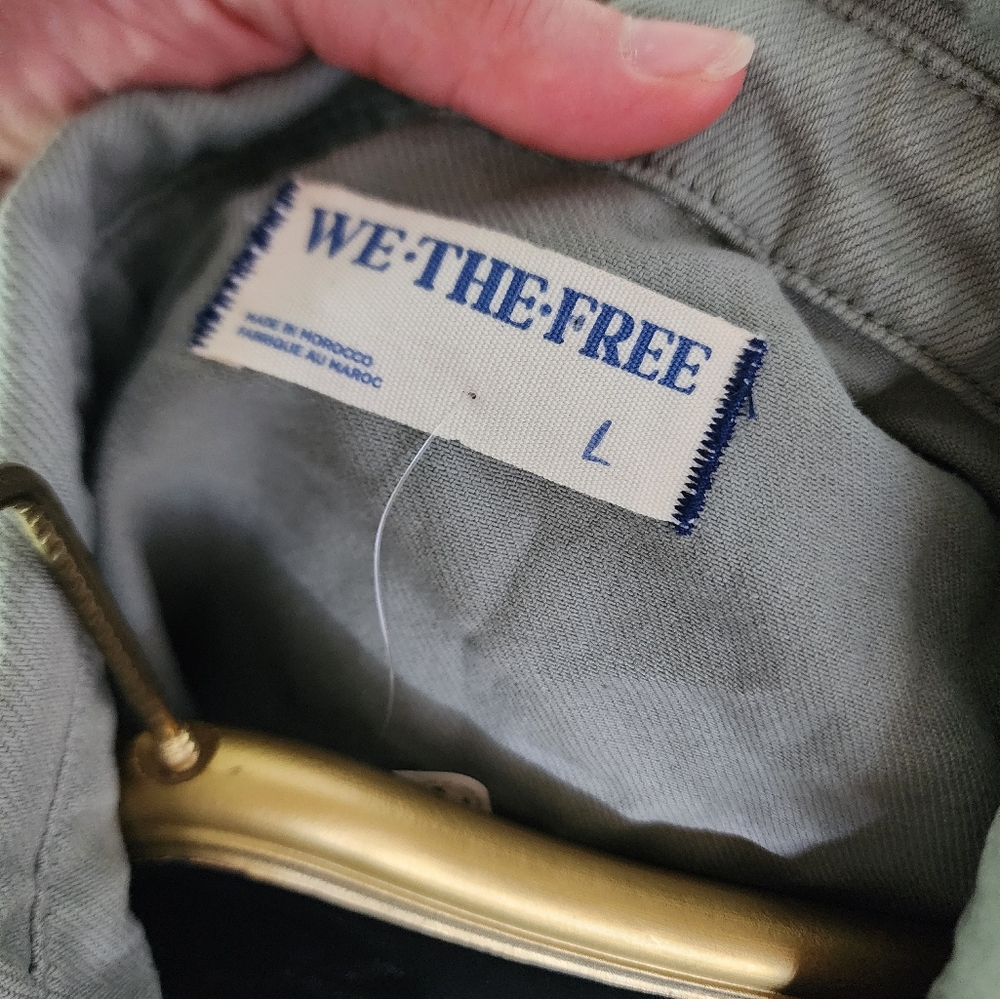 We The Free by Free People Marci Coverall Washed Army Size Large - Picture 8 of 9